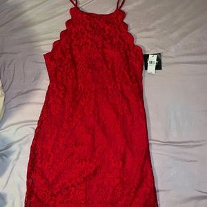 Red Lace Mini Dress